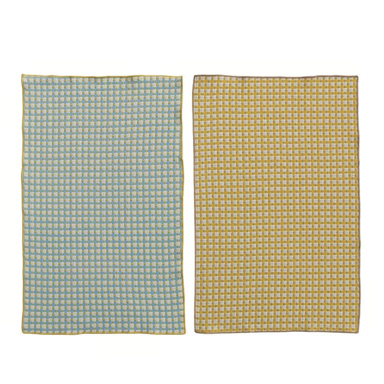 HAZEL MAZEL Woven Cotton Kitchen Towel with Plaid - From Me To You