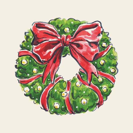 Hester & Cook Holiday Wreath Cocktail Napkin - From Me To You
