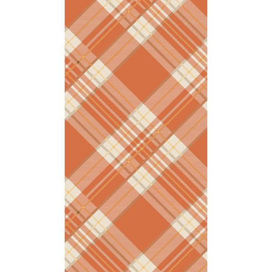 Hester & Cook Orange Plaid Guest Napkins - Pack of 16 - From Me To You
