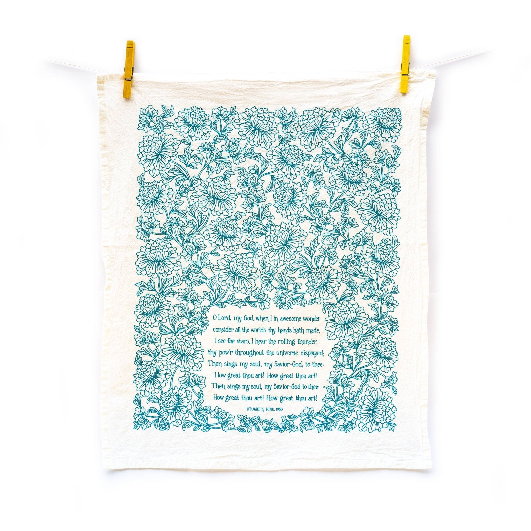 How Great Thou Art Hymn Tea Towel – 24"x20" - From Me To You