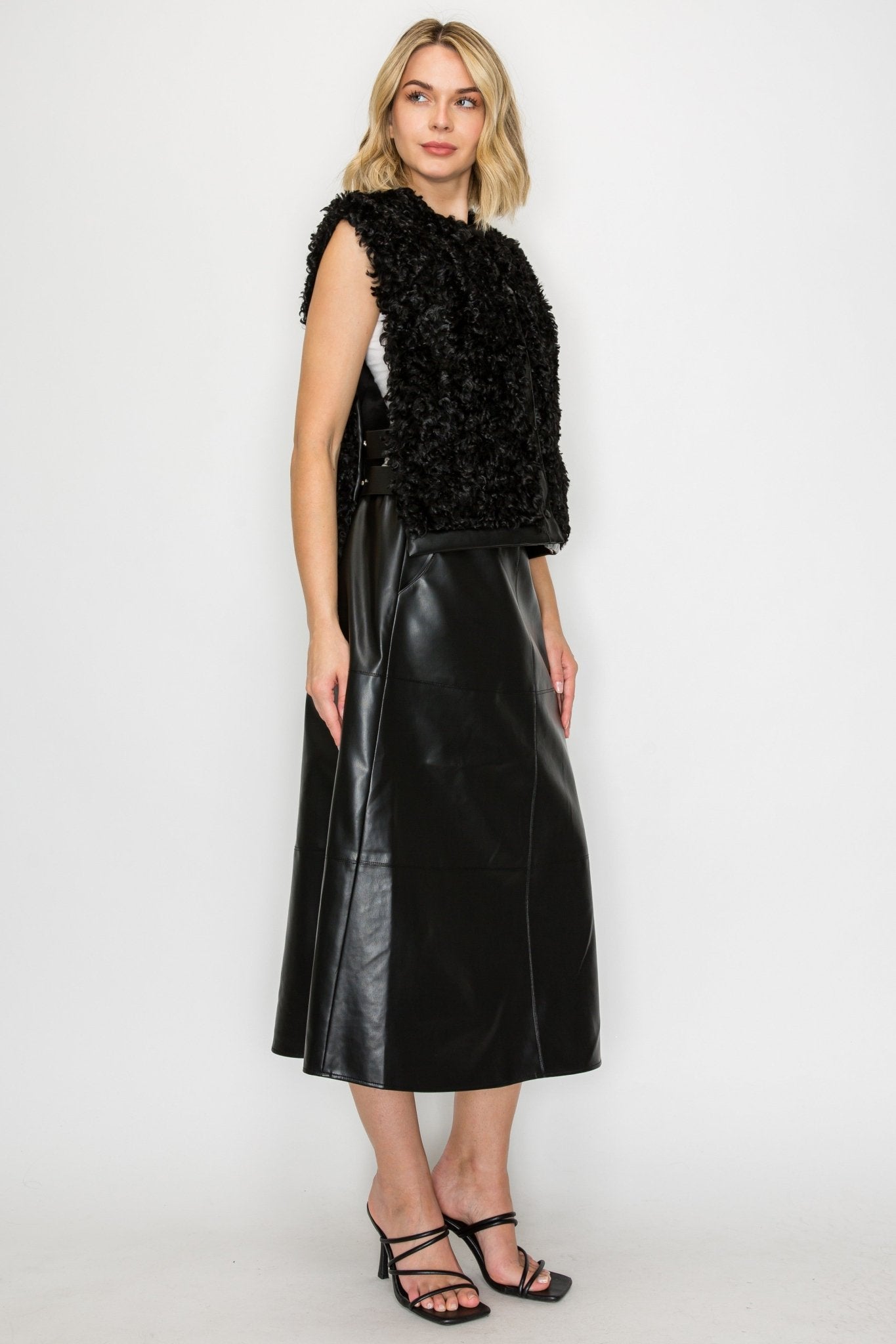 Joh - Lena Leather Skirt - Black - From Me To You