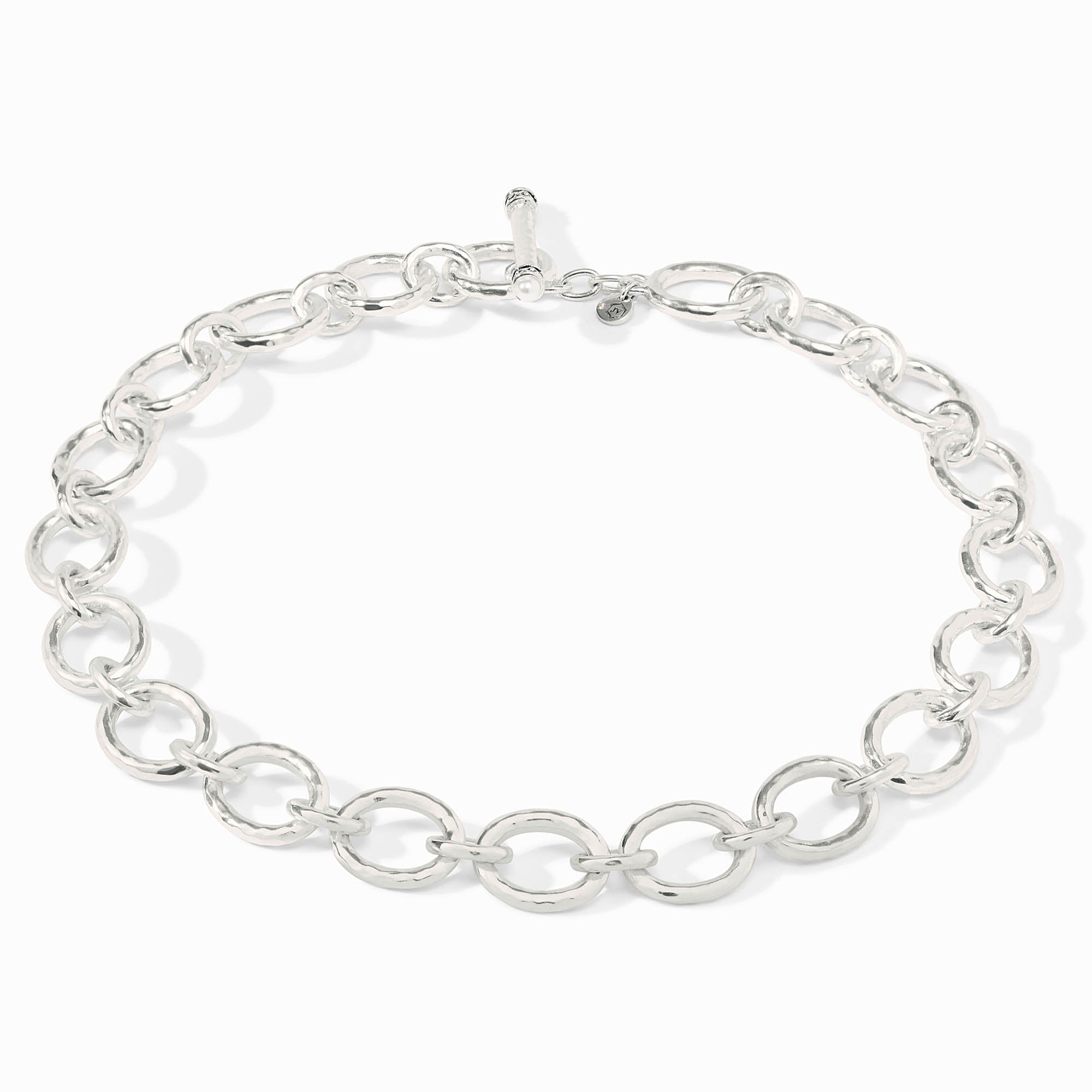 JULIE VOS Catalina Demi Link Necklace - Silver - Pearl - From Me To You