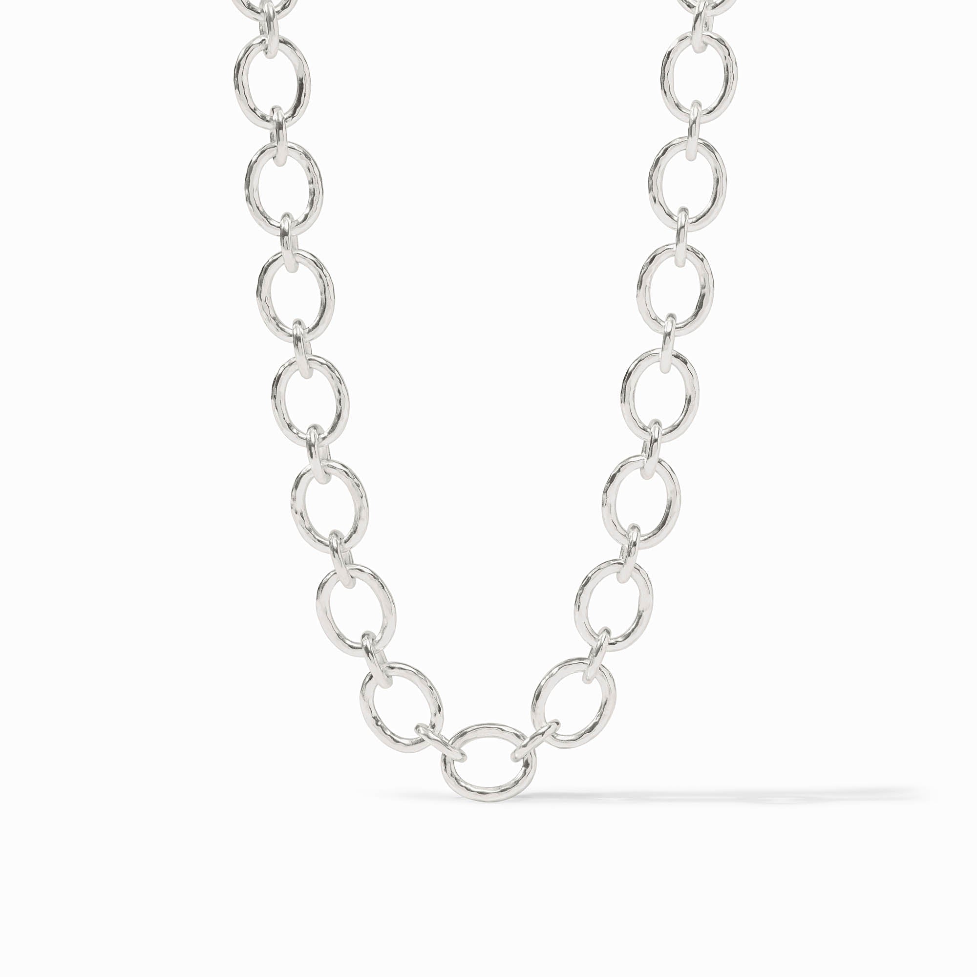JULIE VOS Catalina Demi Link Necklace - Silver - Pearl - From Me To You