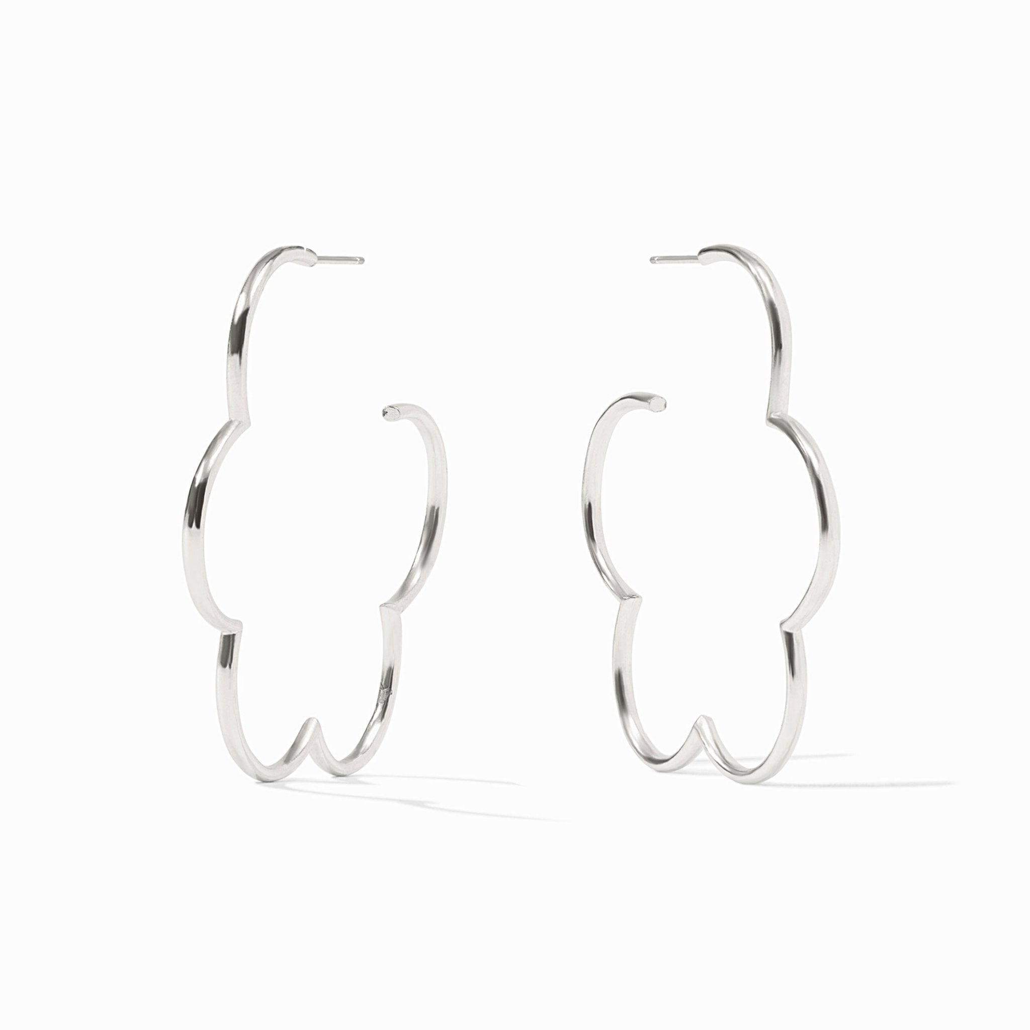 Julie Vos Gardenia Hoop - Silver - From Me To You