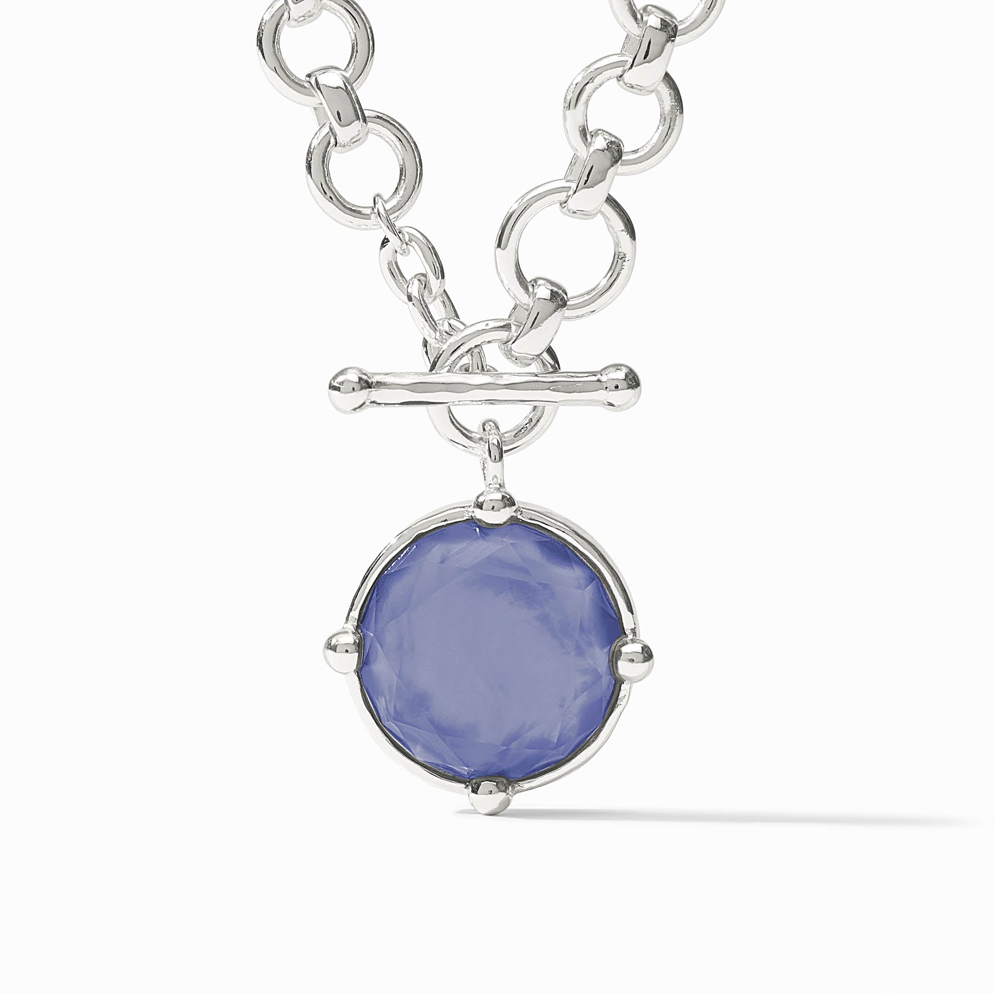 JULIE VOS Honeybee Demi Necklace -SILVER-Iridescent Tanzanite Blue - From Me To You
