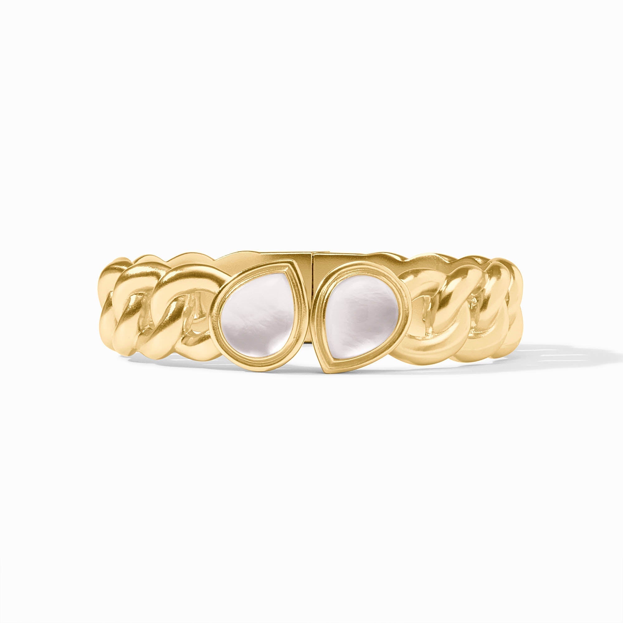 JULIE VOS JULIE VOS Dolce Hinge Bangle - Iridescent Clear Crystal - S - From Me To You