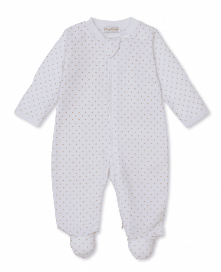 kissy kissy - Tan Star Footie with Zipper - From Me To You
