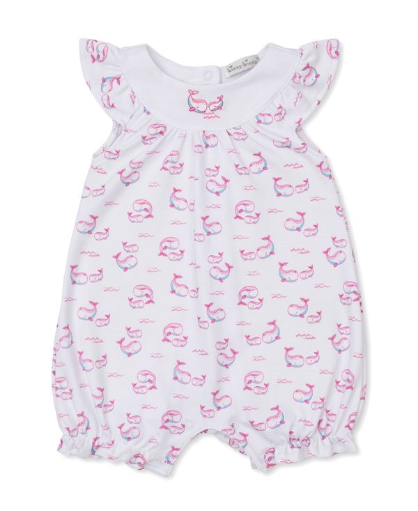 kissy kissy - Whale Pods Pink Short Playsuit - From Me To You