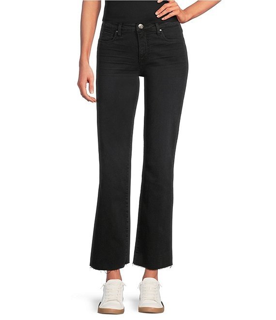 Kut from the Kloth-Kelsey Denim High Rise Ankle Flare Jeans-Black - From Me To You