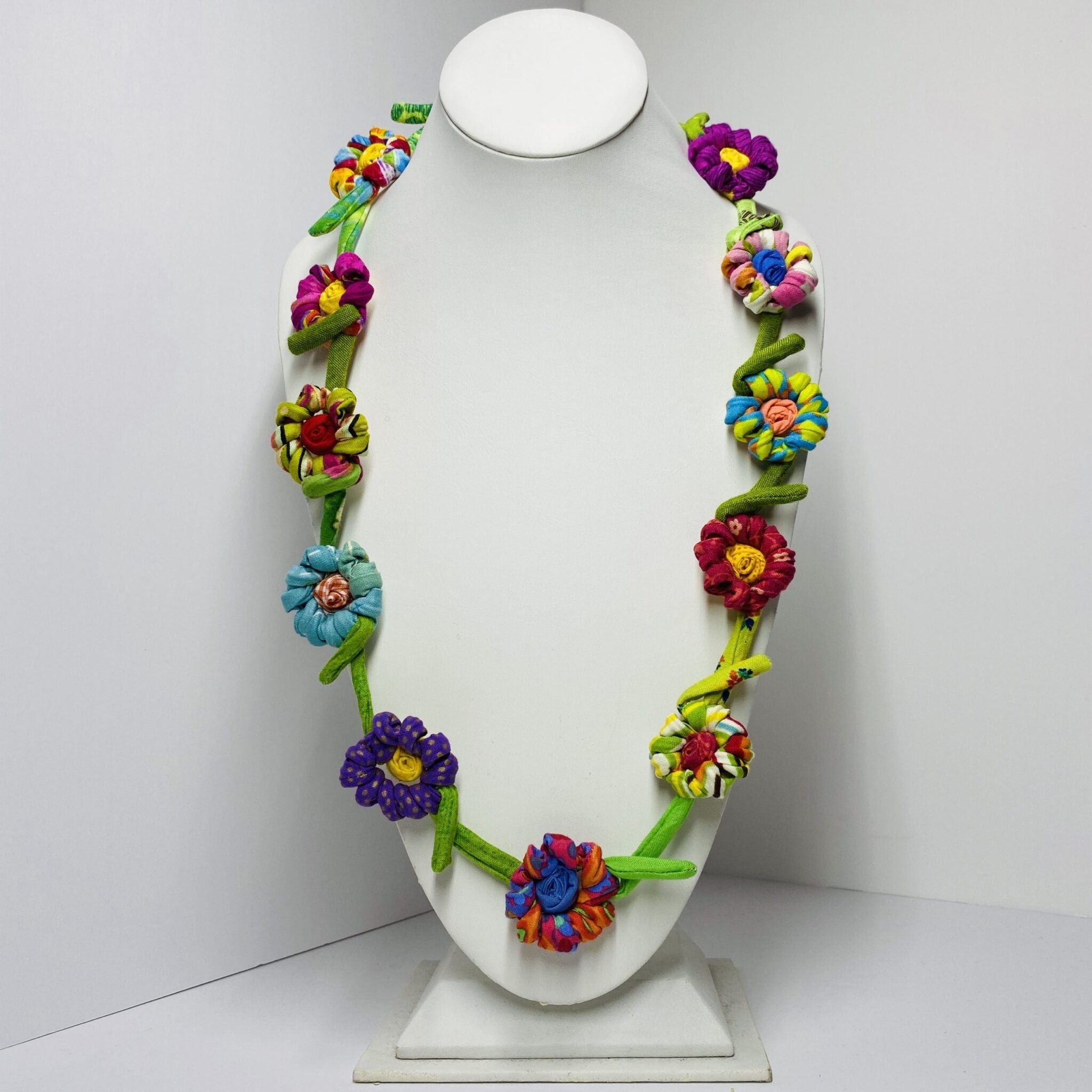Lei of Twisted Flowers Necklace - Multi - From Me To You