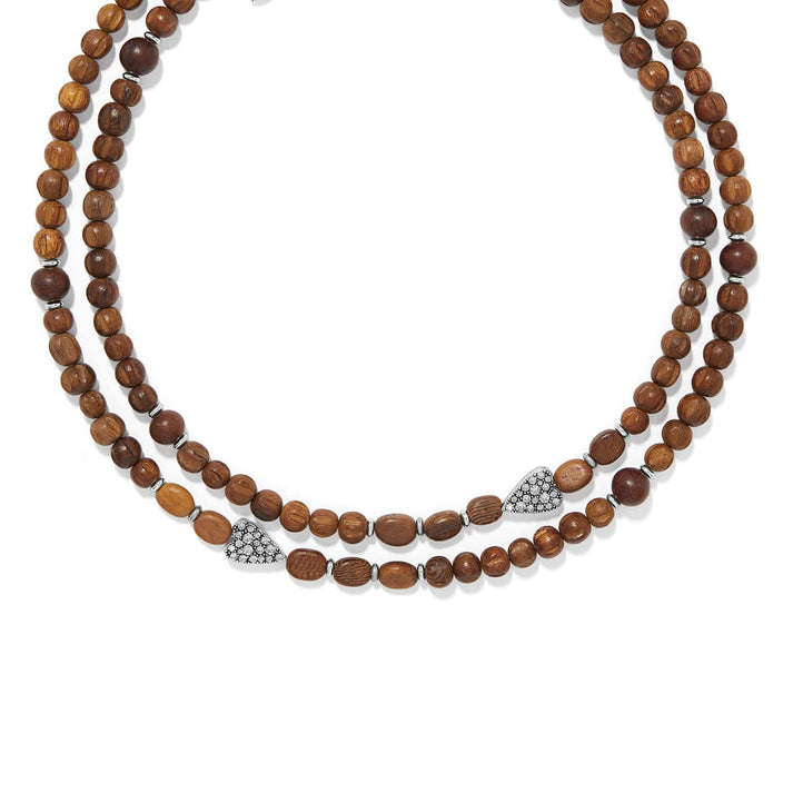 Brighton Love Messages B Love Wood Long Necklace