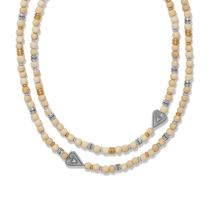 Brighton Love Messages I Am Grateful Wood Long Necklace