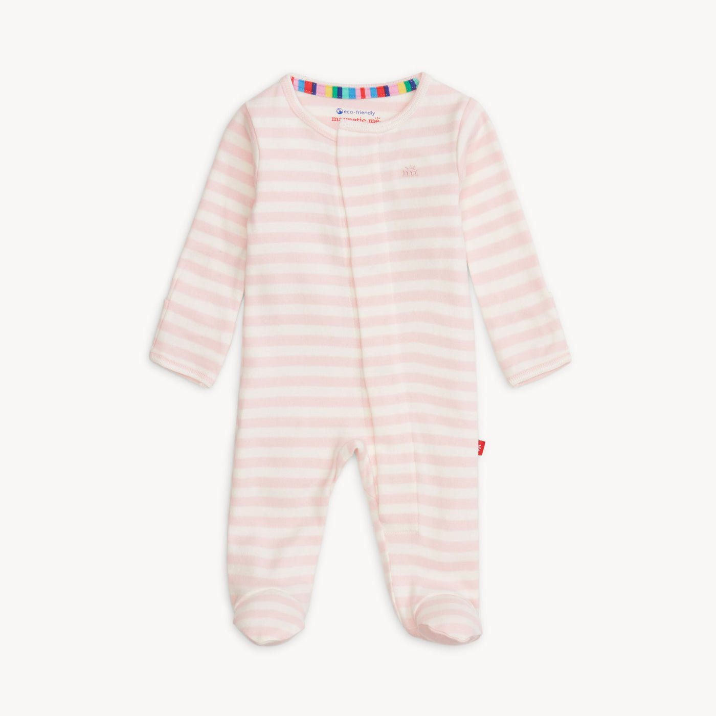 Magnetic Me - Modal Magnetic Footie - PINK STRIPE - From Me To You