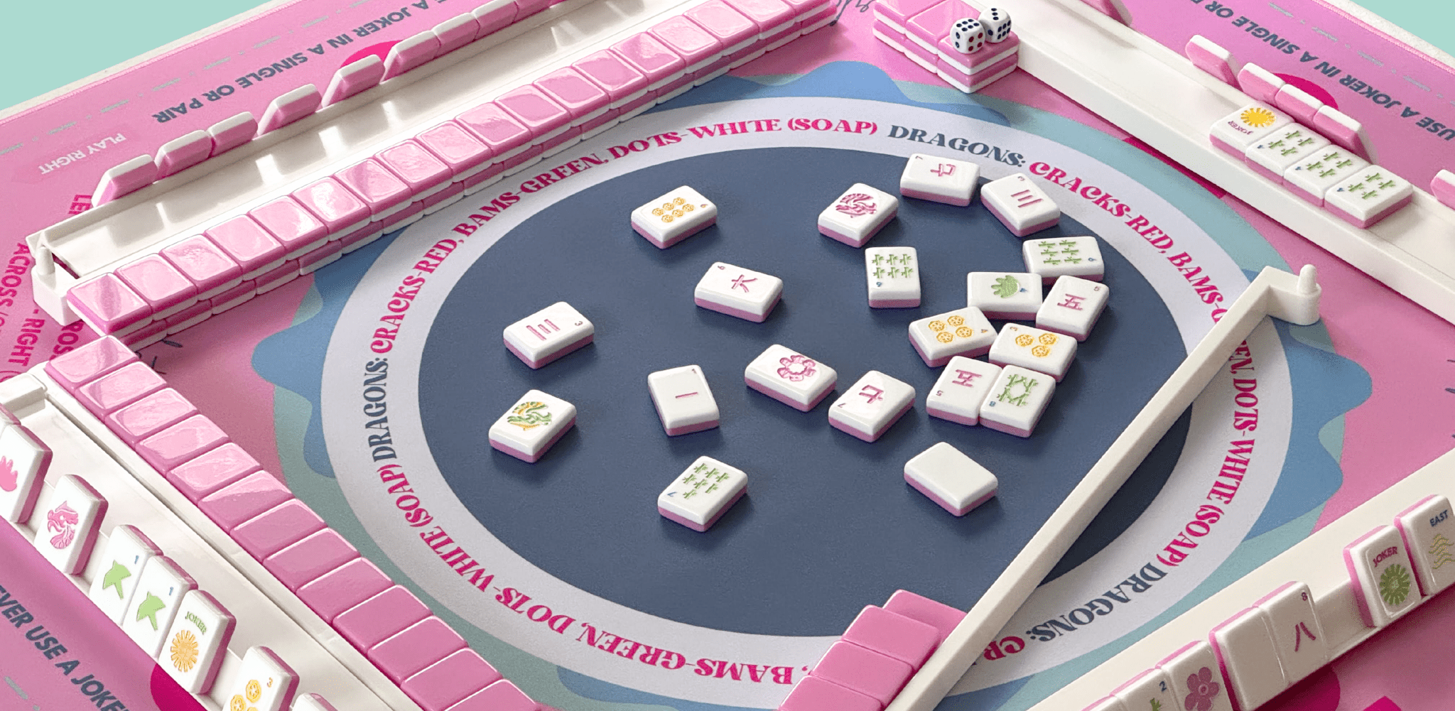 Magnolia Mahjong Neoprene Charleston Learning Mat - From Me To You
