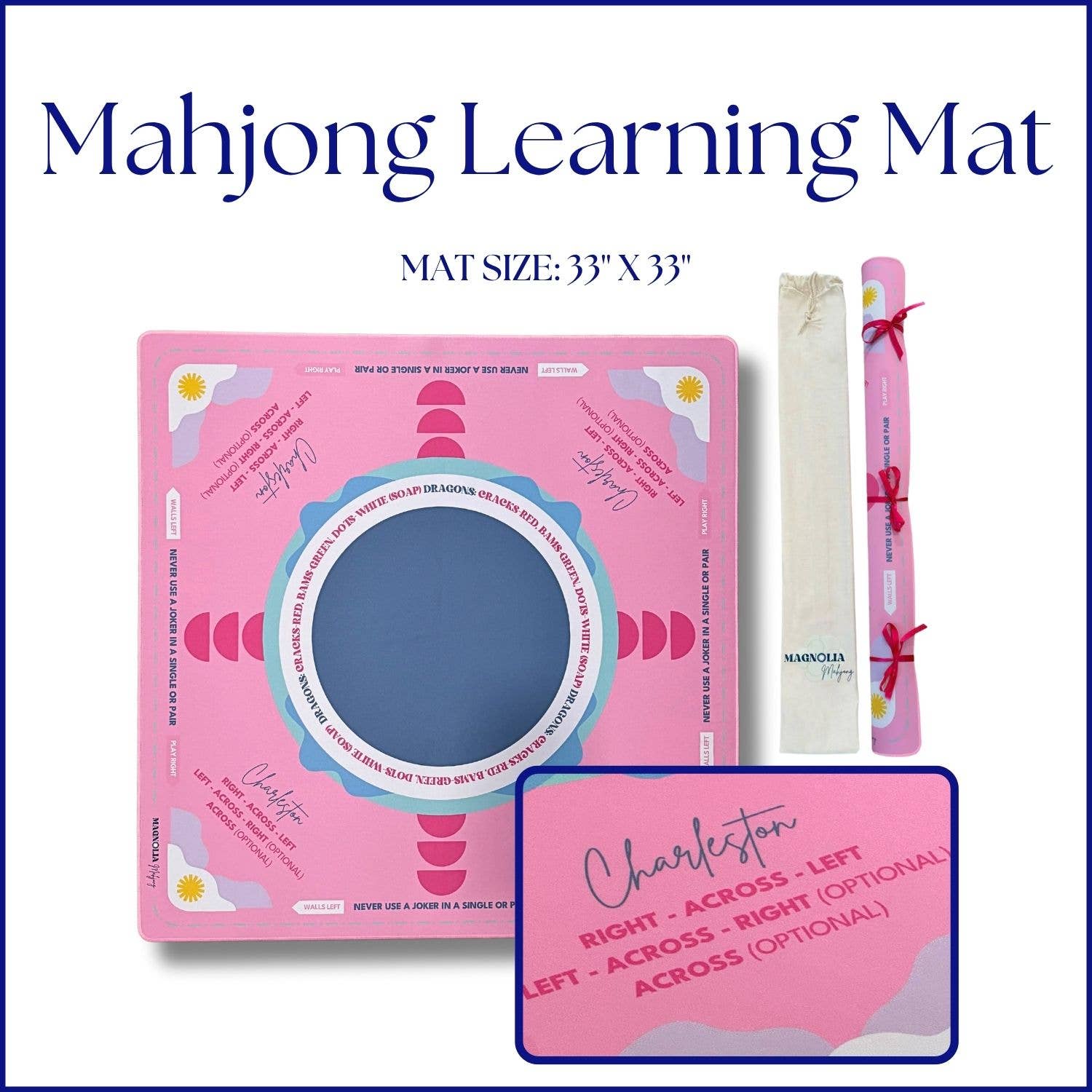 Magnolia Mahjong Neoprene Charleston Learning Mat - From Me To You