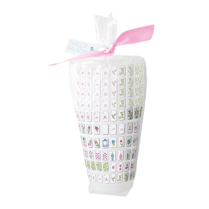 Mahjong Tiles Frosted Cups - From Me To You