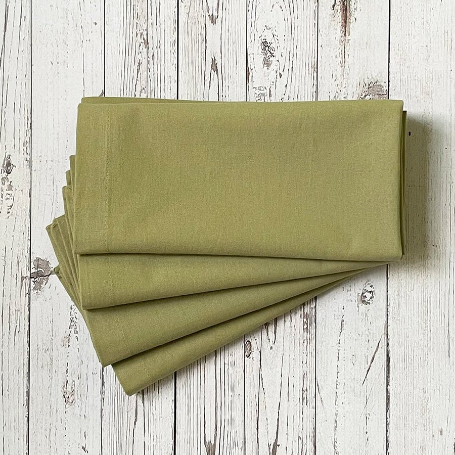 Mahogany - Solid Napkin - Set Of 4 - Green - From Me To You