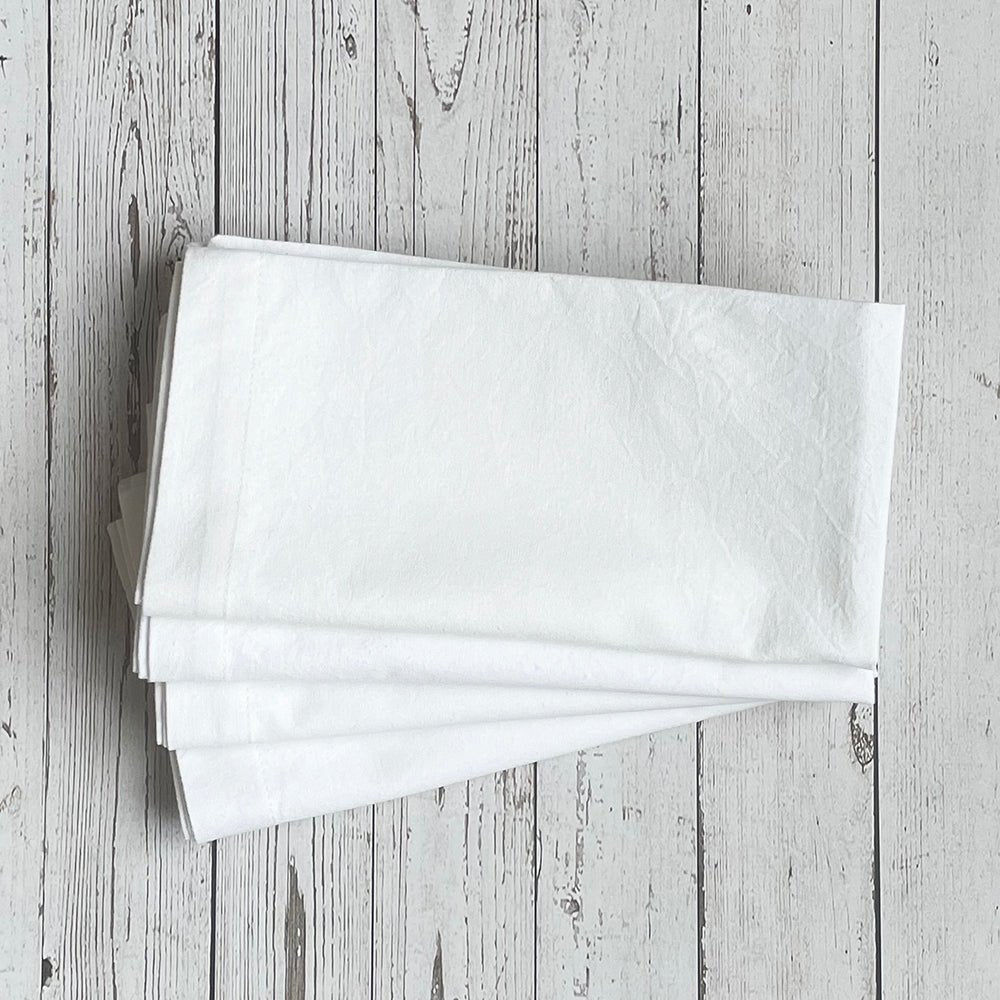 Mahogany - Solid Napkin - Set Of 4 - White - From Me To You