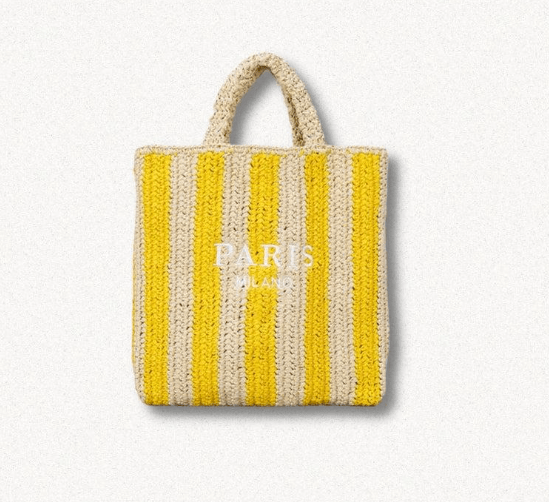 Malibu Sugar Straw Striped Tote - From Me To You