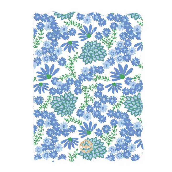 Mary Square Passport Cover | Daisy Chain White - From Me To You