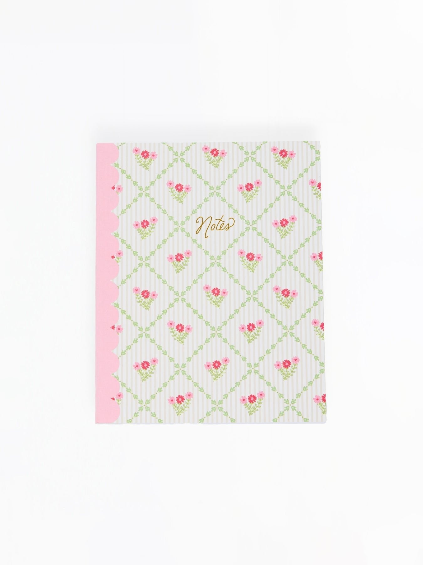 Mary Square Scallop Notebook | Cottage Trellis - From Me To You
