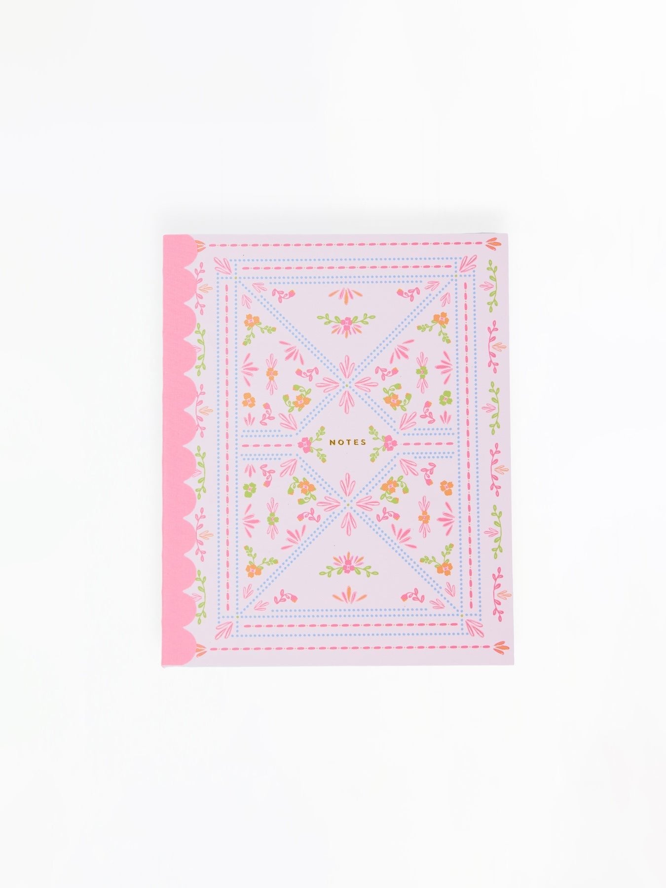 Mary Square Scallop Notebook | Floral Stitch - From Me To You