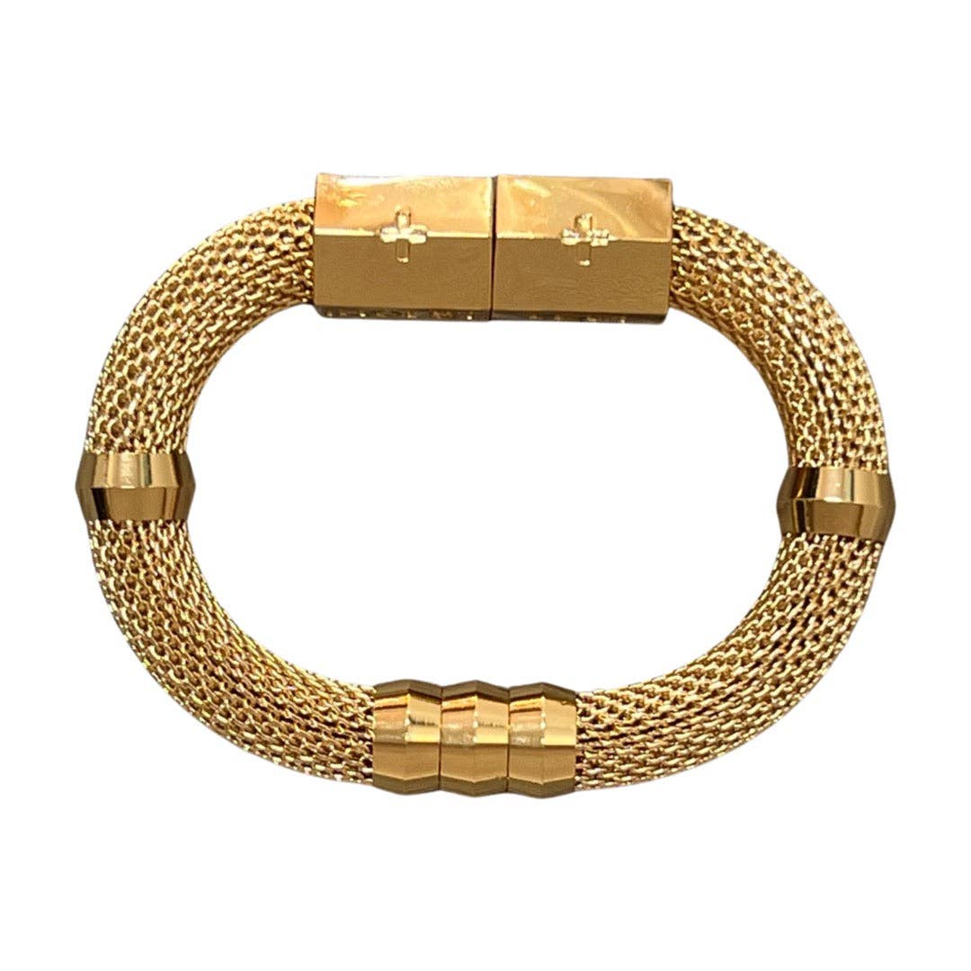 Mesh Classic Gold Everything Bracelet: AKA The Jill - From Me To You