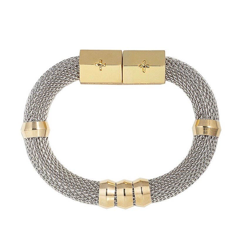 Mesh Classic Two Tone Bracelet - From Me To You