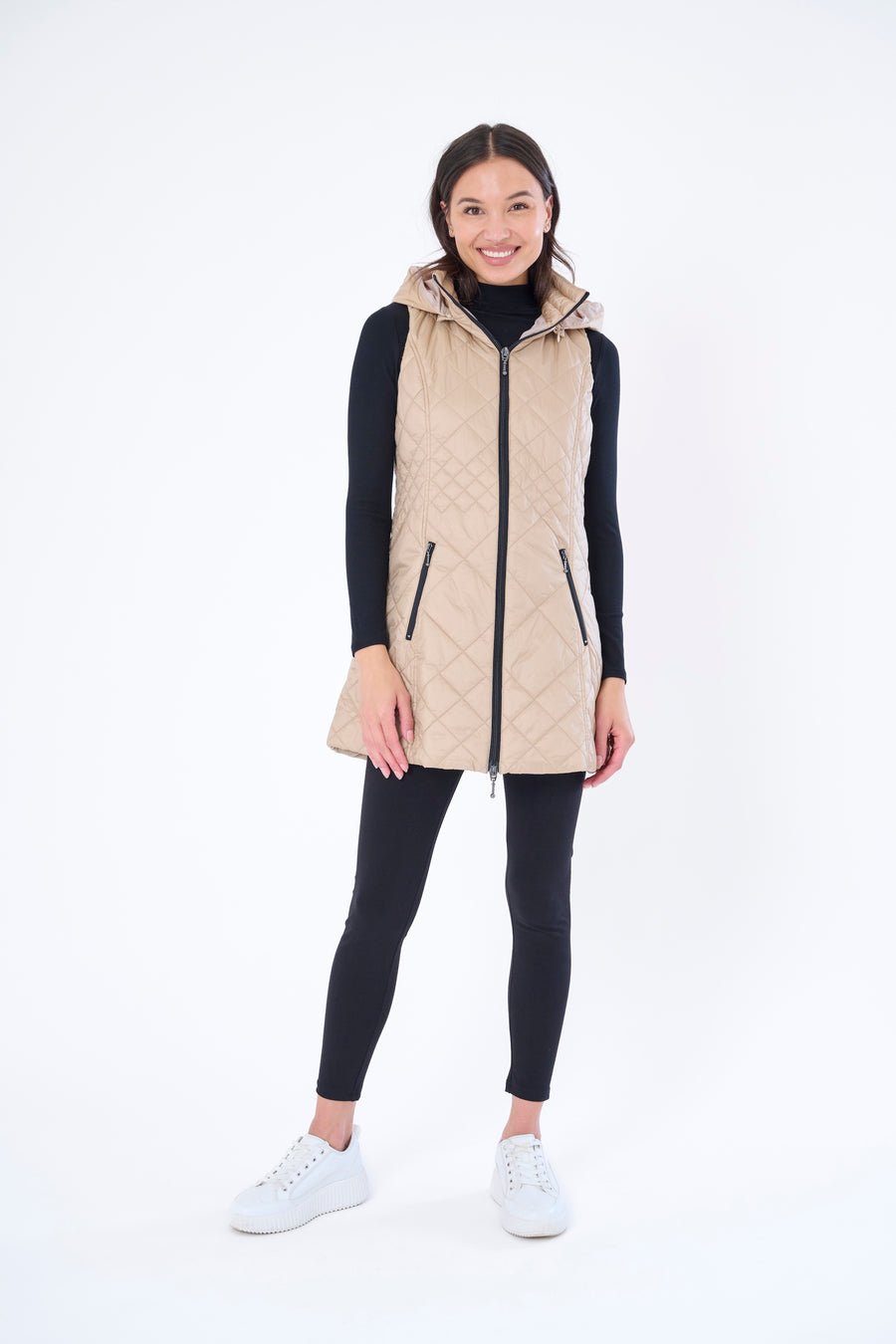 My Anorak - THE LONG QUILTED VEST - Camel - From Me To You
