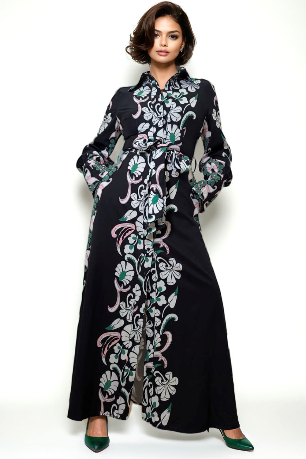 N by Nancy FUNKY FLORAL SHIRT DRESS - From Me To You