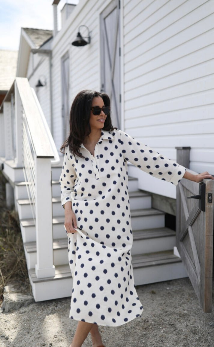 NavyBleu Sara Dress - Navy Polka Dot - From Me To You