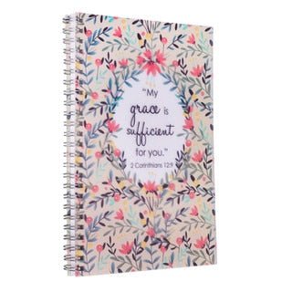 Notebook Wirebound Grace Sufficient 2 Cor. 12:9 - From Me To You