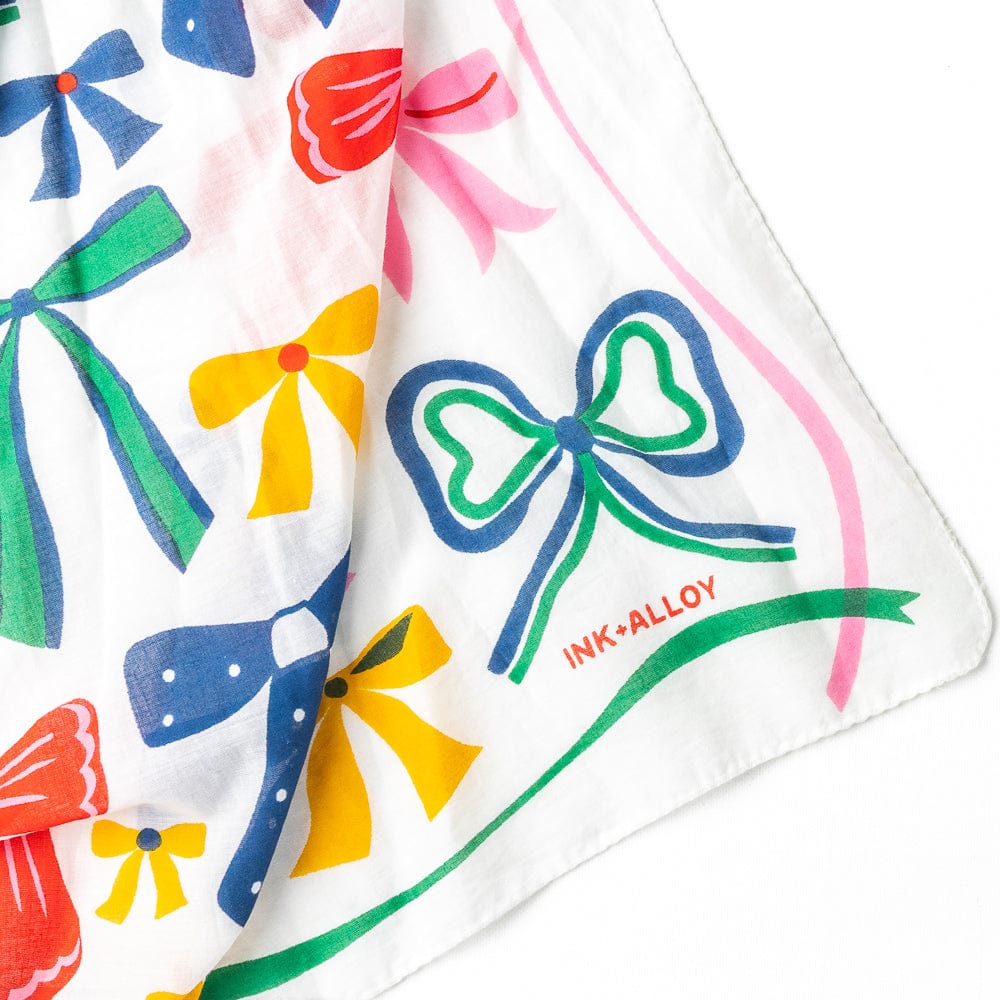 Olivia Square Scarf Bow Print 36x36 - From Me To You