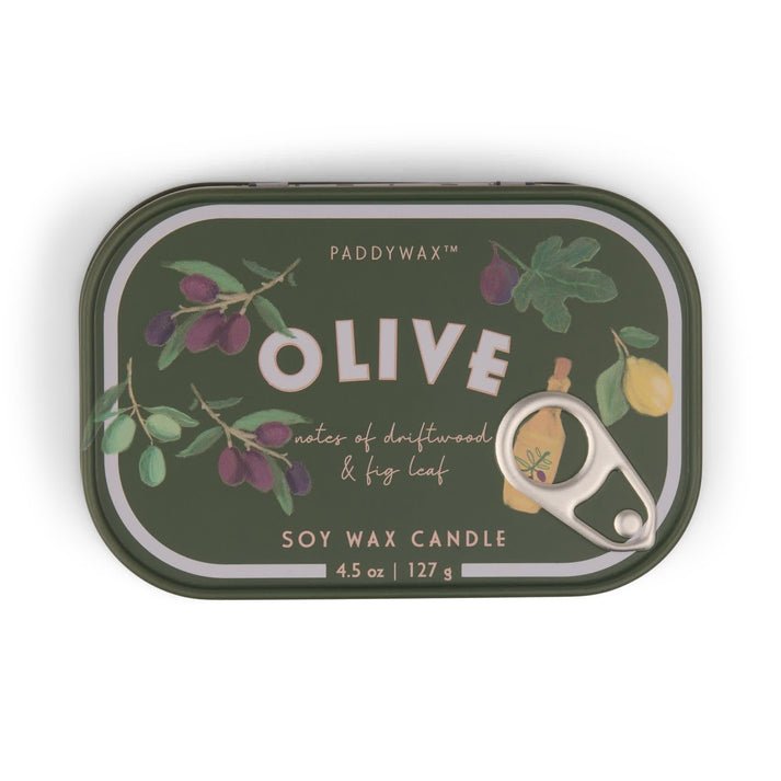 Paddywax - BISTRO 4.5 OZ PRINTED TIN - FIG & OLIVE - From Me To You