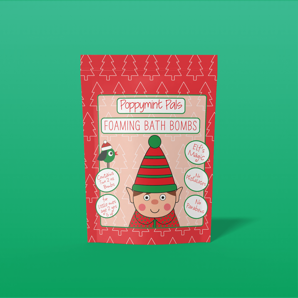 POPPYMINT Bath Bombs: Elf's Magic Bath Bombs - 2 Pack - From Me To You