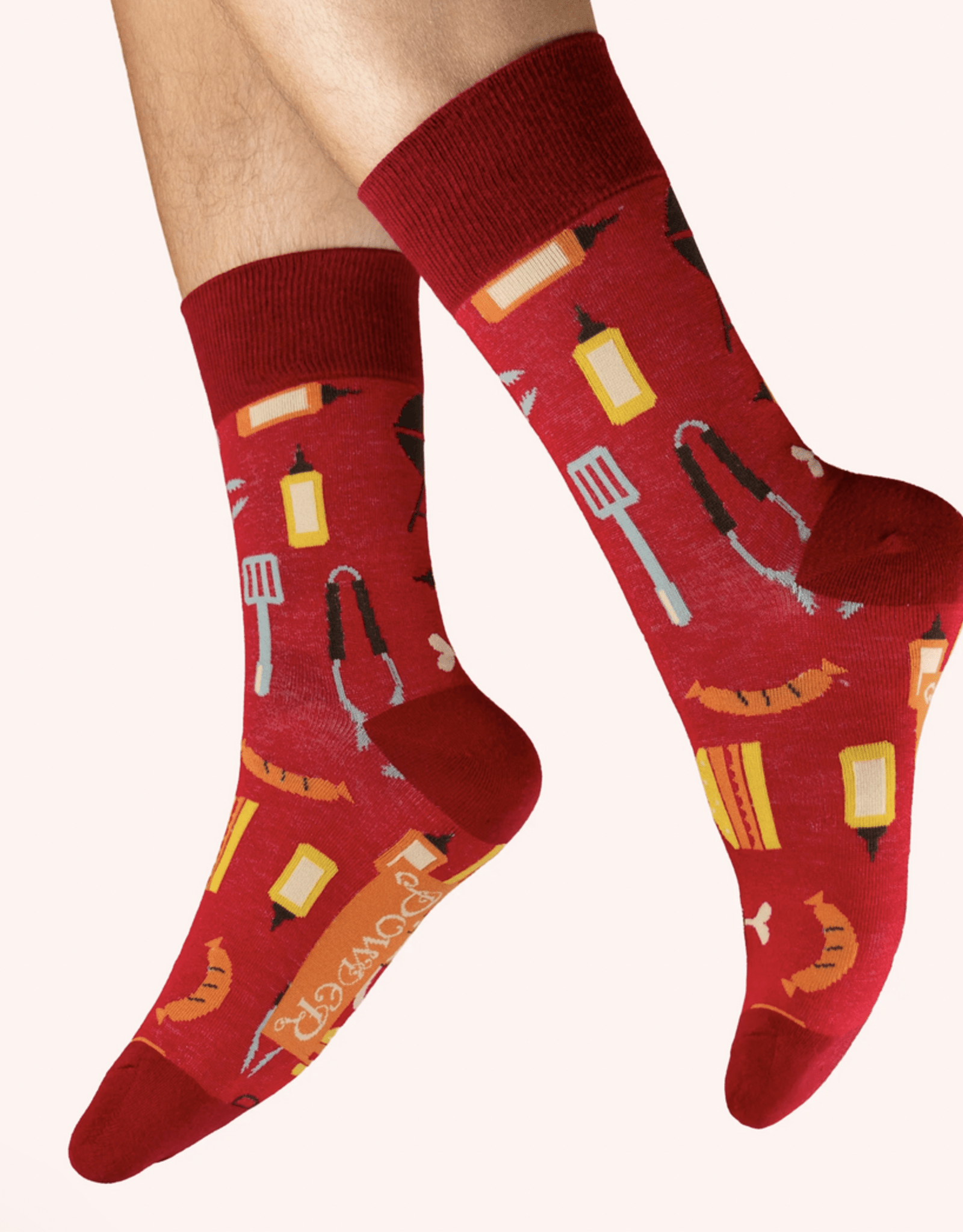 Powder - Men's Ankle Socks - BBQ Buddy in Tomato - From Me To You