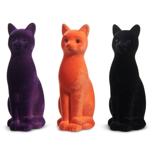 Raz 11" Flocked Cat - From Me To You