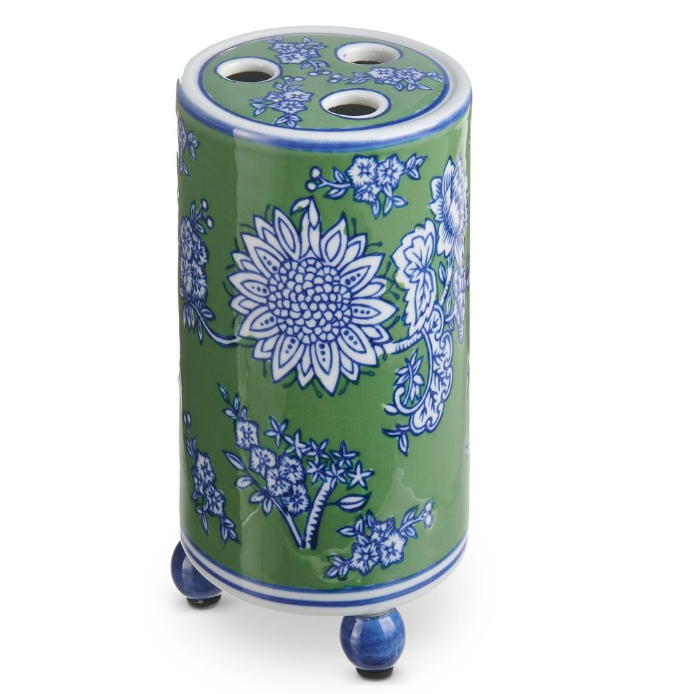 Raz 7.25" Green and Blue Tulip Vase - From Me To You