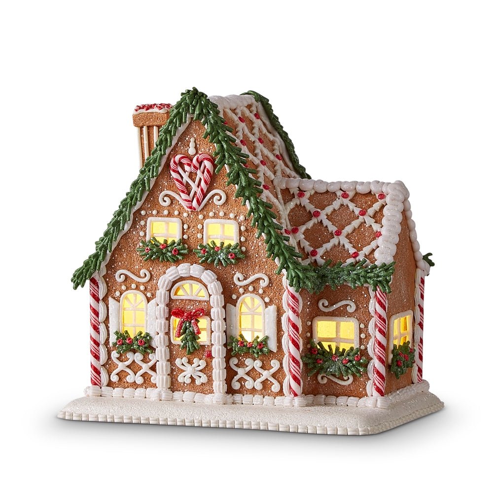 Raz 8.75" Lighted Gingerbread House with Chimney - From Me To You