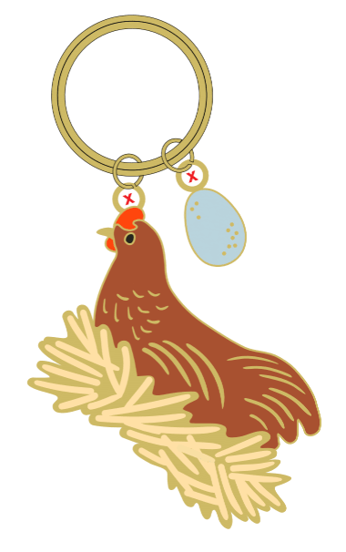 Rifle Chicken Enamel Keychain - From Me To You