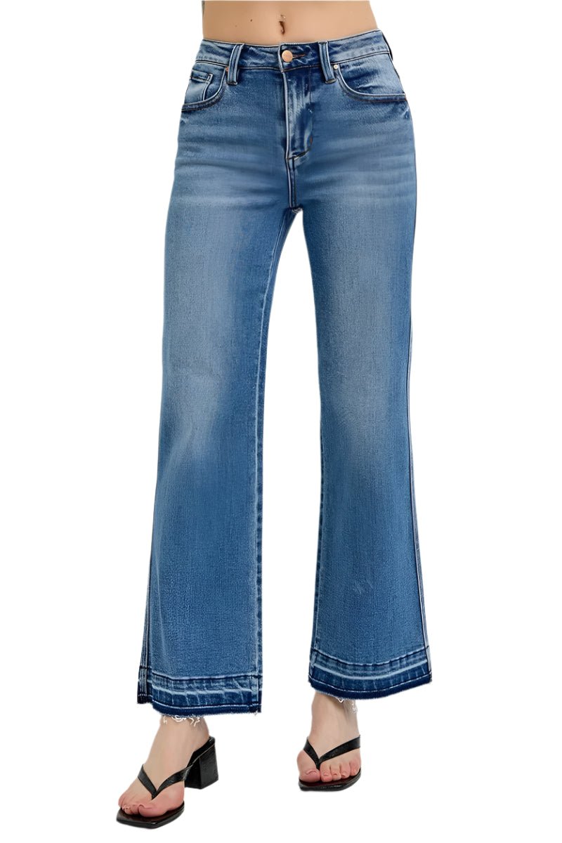 Risen High Rise - Ankle Straight Jeans - Medium Wash - From Me To You