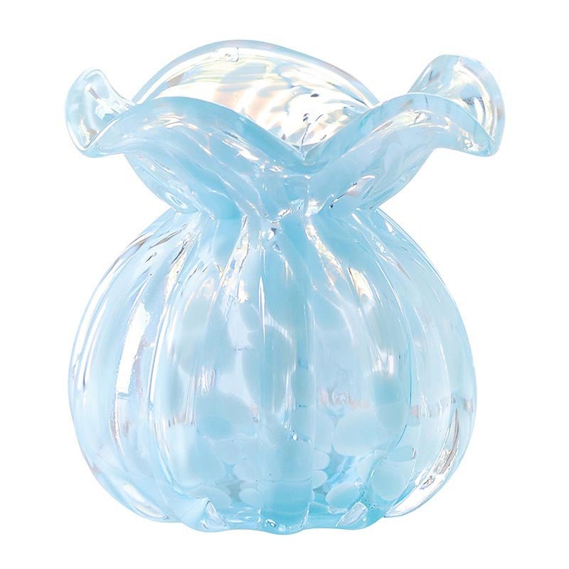 Santa Barbara- Ruffled Edge Bud Vase - Blue - From Me To You