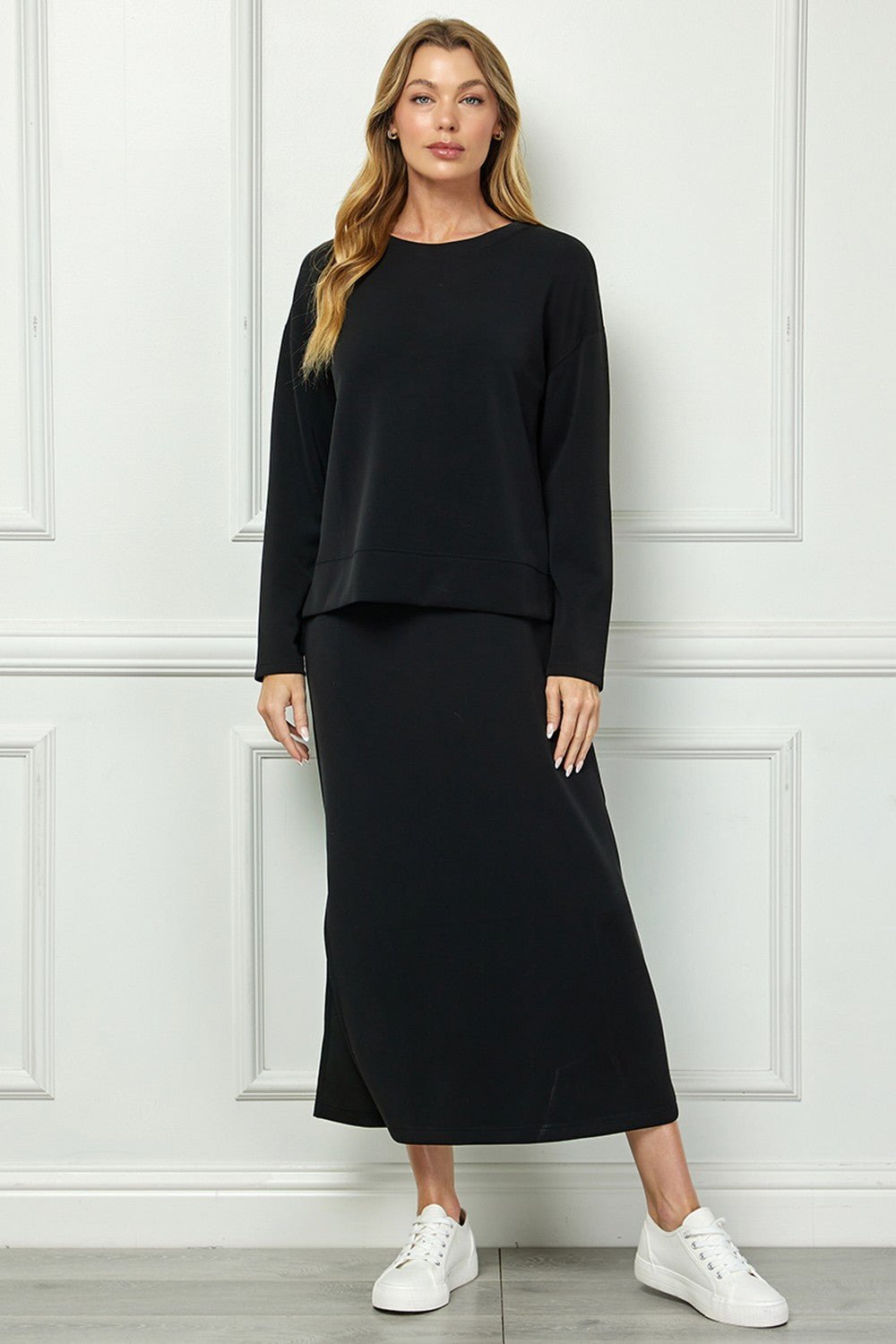 See And Be Seen 2 fer dress set - Blk - From Me To You