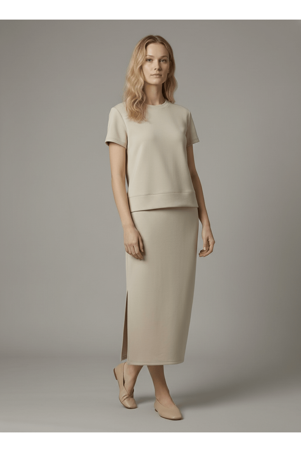 See And Be Seen - Chic Layered Soft Sleeveless Dress with Knit top - Cream - From Me To You