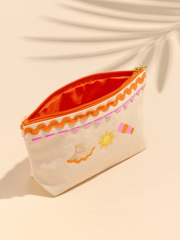 Shiraleah Poppy Zip Pouch - Orange - From Me To You