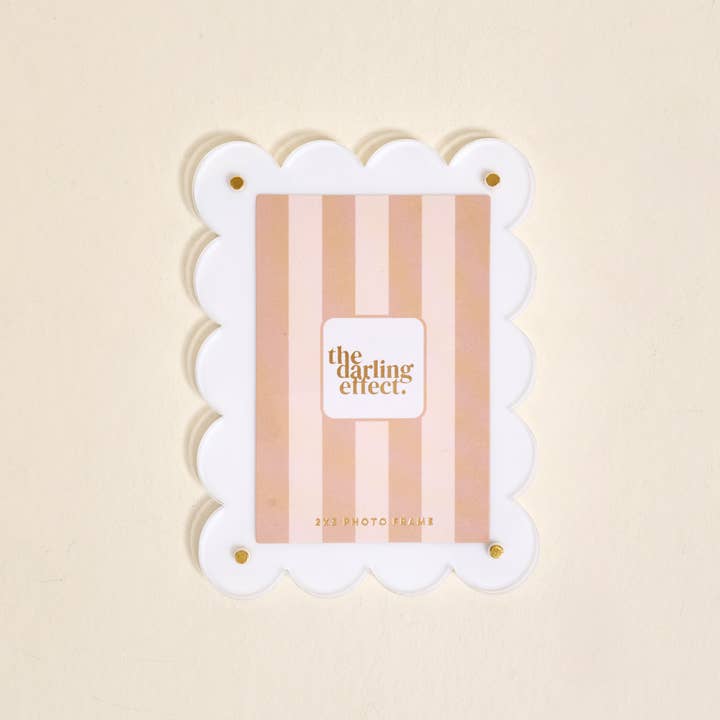 The Darling Effect - Mini Acrylic Picture Frame Magnet–White - From Me To You