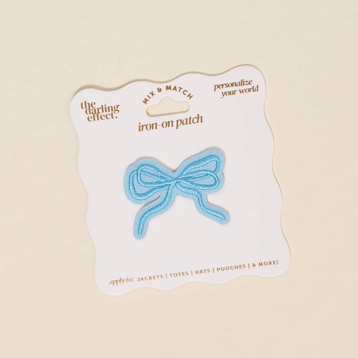 The Darling Effect - Mix & Match Iron - On Patch–Bow Blue - From Me To You