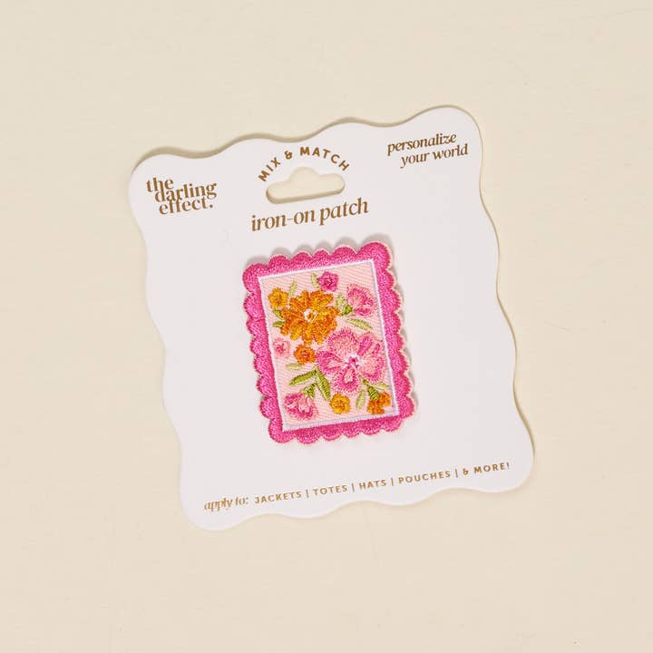 The Darling Effect - Mix & Match Iron - On Patch–Petal Postage Stamp - From Me To You