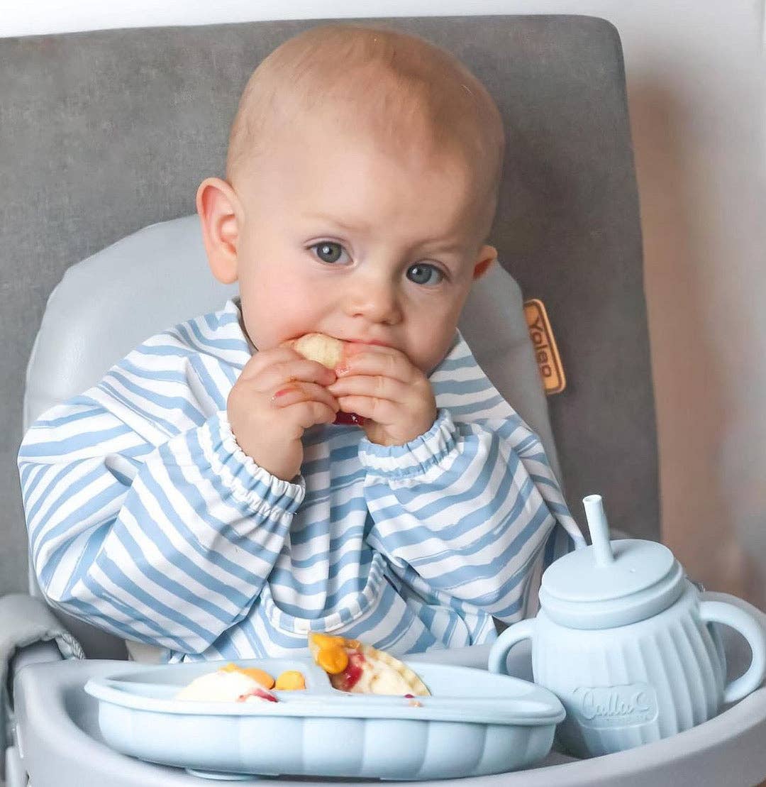 The Grayson Long Sleeve Bib - Brush Stripes - From Me To You