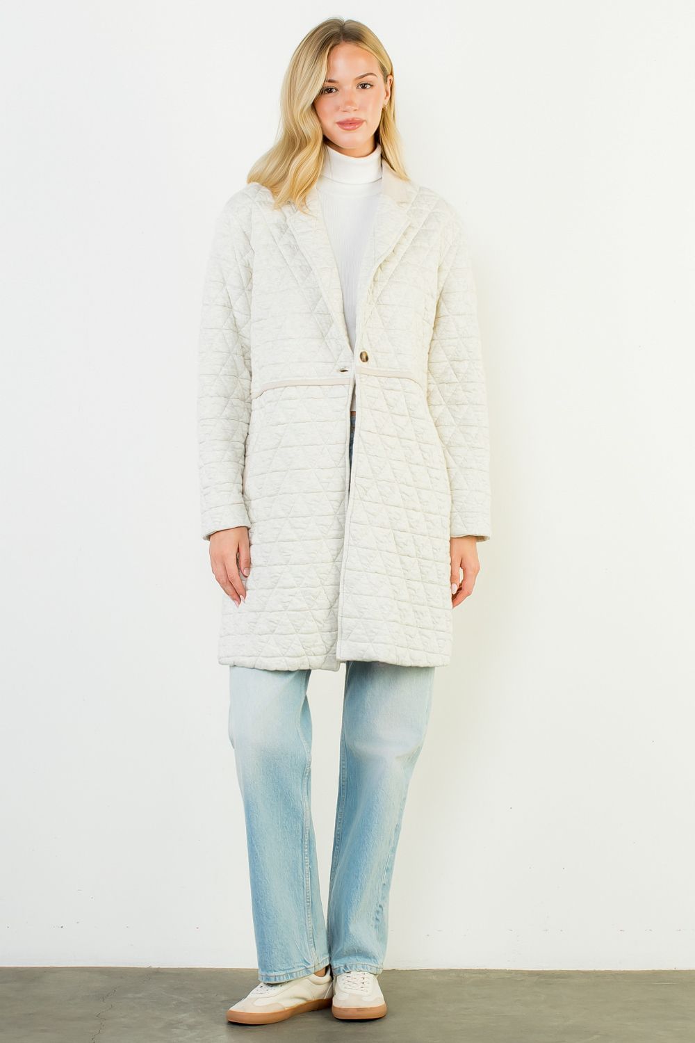 THML | Cream Quilted Jacket - From Me To You